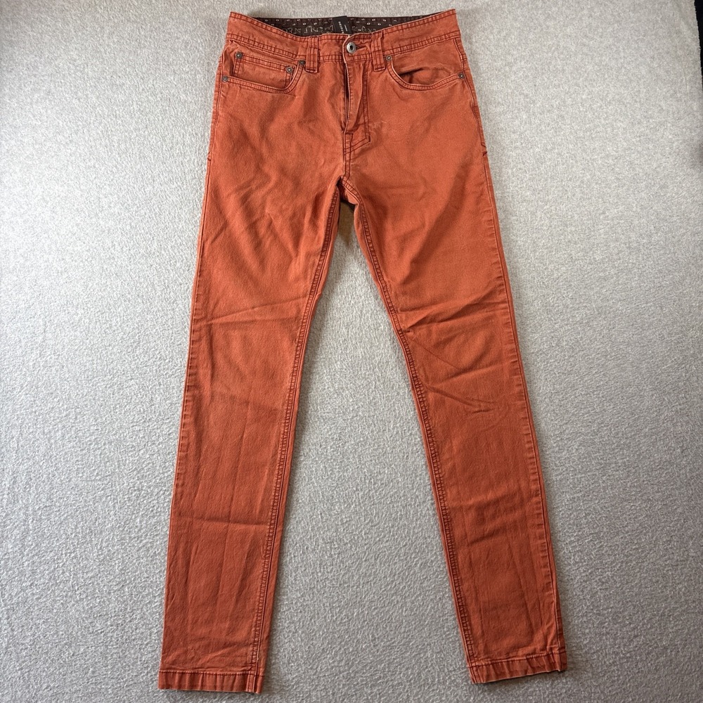 BORN Men's Slim Fit Orange Breathe Jeans 28x32 Retro Preppy Grunge